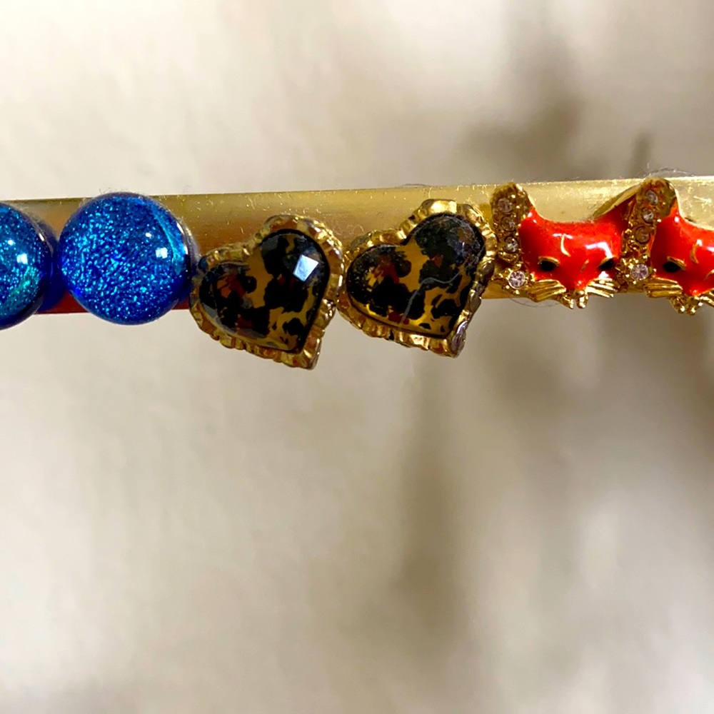 Betsey Johnson leopard stud earrings